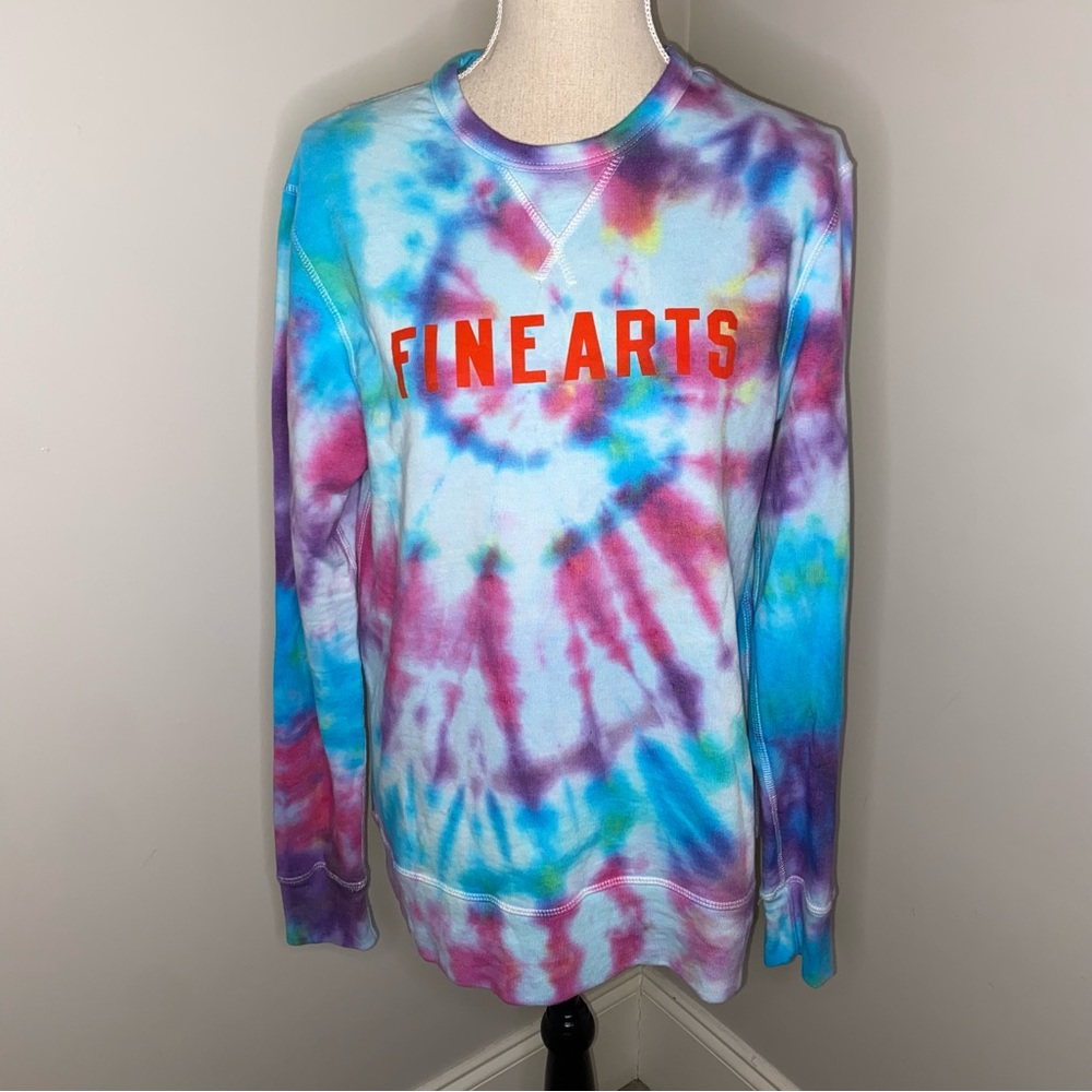 Megan Huntz Atlanta x Larry Luk RARE tie dye FINE ARTS terry sweatshirt Medium